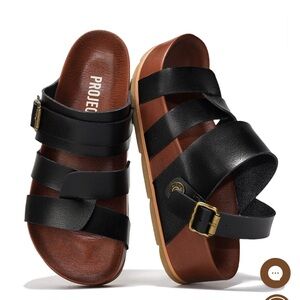 Project Cloud vegan leather Strappy Sandals